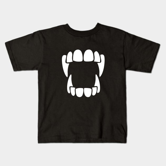 vampire fangs Kids T-Shirt by White Name